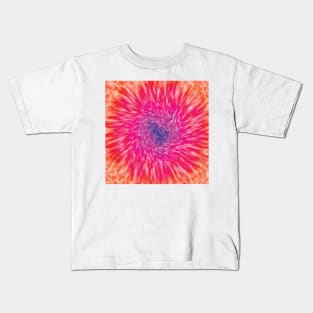 Blue, pink, and orange tie dye circle Kids T-Shirt